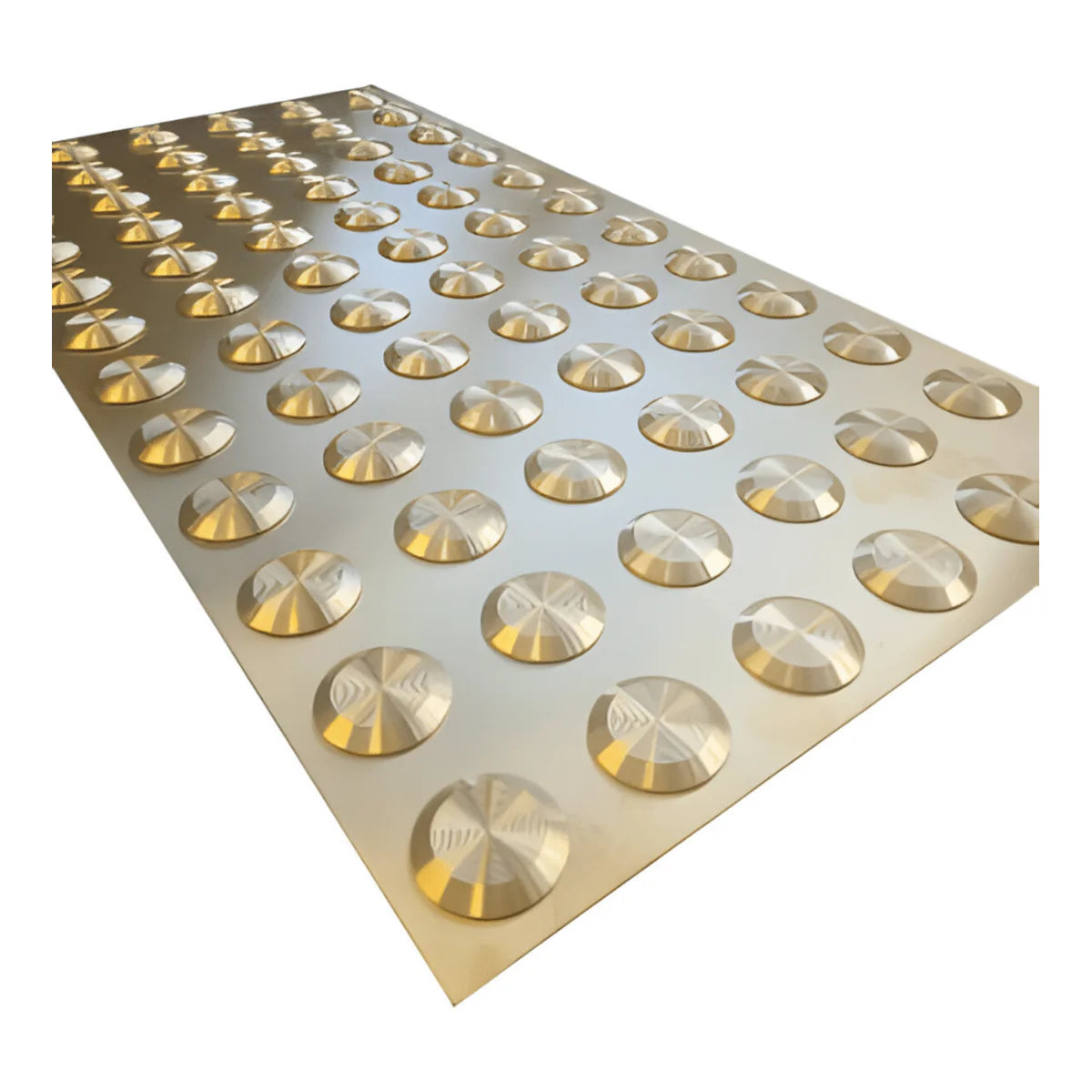 Tactile Plate – Warning Integrated Brass 300 mm × 600 mm