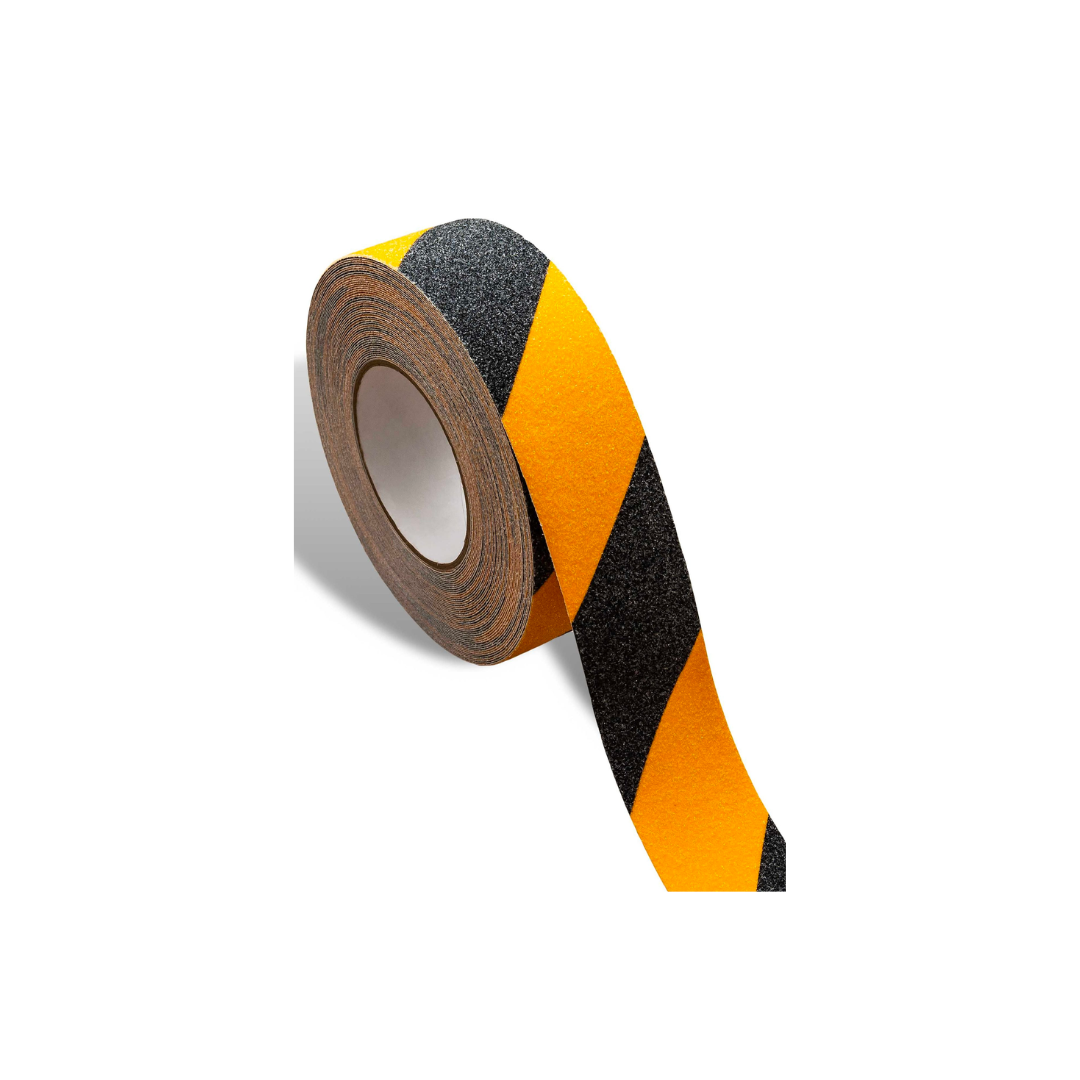 Anti-Slip Tape – Black-Yellow-Black/Yellow – 50mm x 18.2M Roll