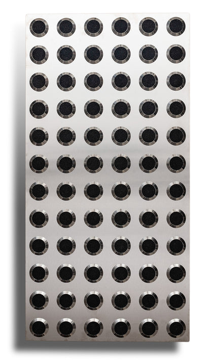 Tactile Indicator Plate Stainless Steel — Black Carb 300x600mm