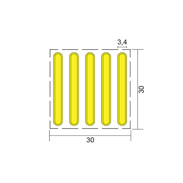 Tactile TPU Directional Bar 28cm - Ground Surface Indicators