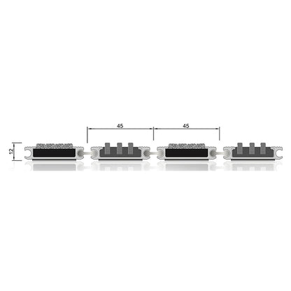 Thin Series Entrance Mat System With Carpet And Brush Surfaced TC04